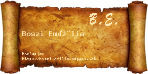 Boszi Emília névjegykártya